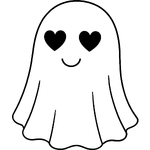 Ghost with heart eyes