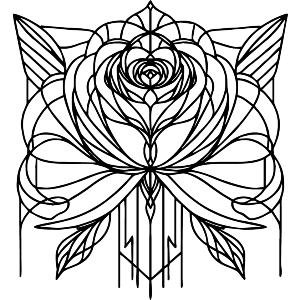 Art Deco Rose Doodle
