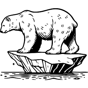 Polar Bear On Iceberg