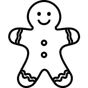 Gingerbread Man Outline