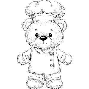 Cute Teddy Bear Chef