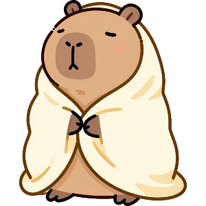 Capybara in Blanket