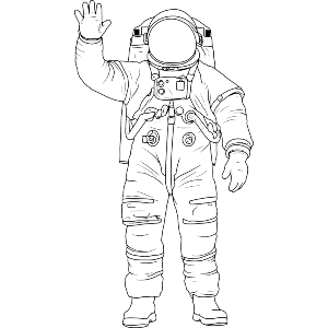 Waving Astronaut Space