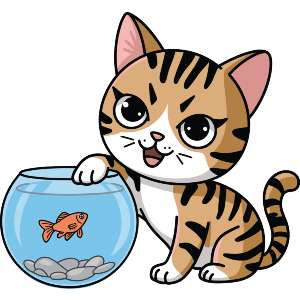 Cat And Fishbowl