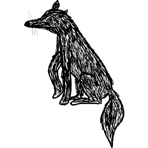 Line Drawing Of A Fox