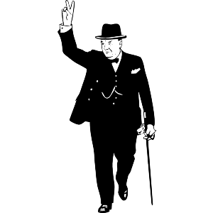 Winston Churchill & Cane