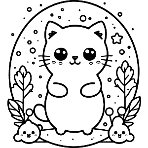 Cute Snowy Cat