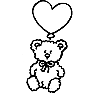 Teddy With Heart Balloon