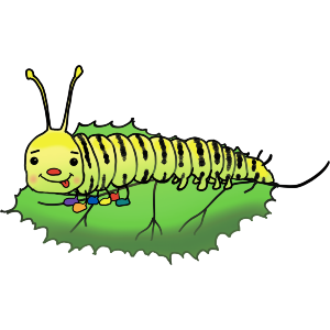 Caterpillar Eating A Leaf
