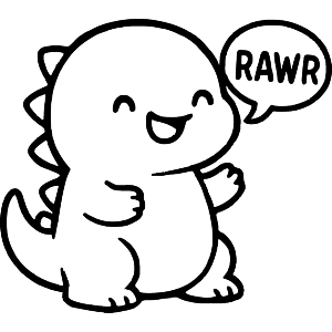 Rawr Cute Dinosaur