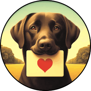 Black Labrador Love Note
