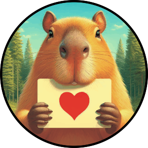 Capybara Love Note