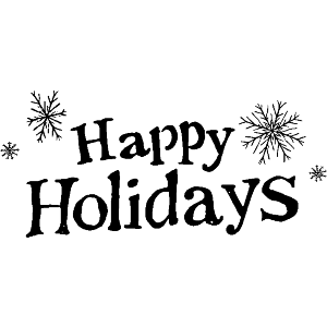 Happy Holidays with Snowflakes