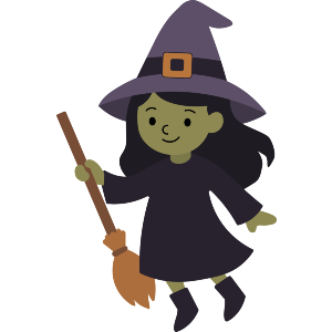Witch with Broomstick