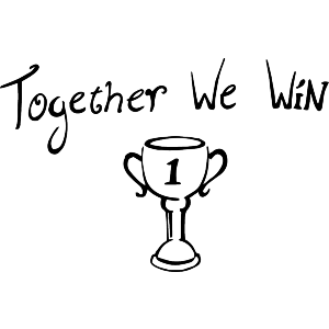 Together We Win with Trophy