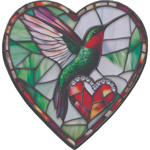 Hummingbird with Heart