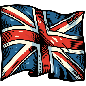 Waving Union Jack Flag