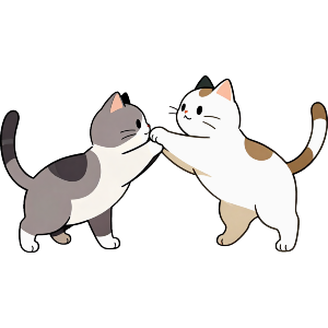Two Cats Playing
