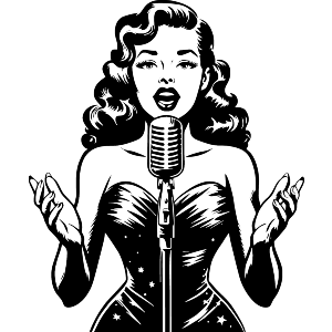 Retro Girl Singer