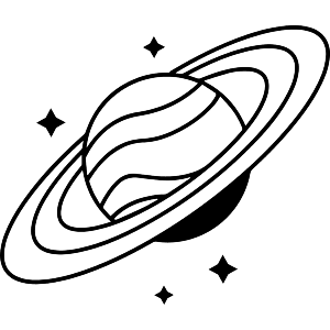 Saturn Planet Outline