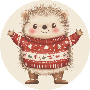 Cute Christmas Hedgehog