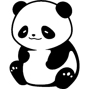 Cute Panda Sitting
