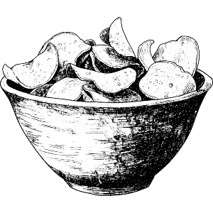 Bowl with Potato Chips