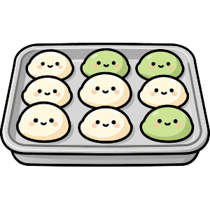 Baking Tray with Smiling Buns