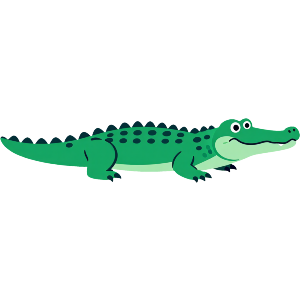 Cartoon Alligator Side View