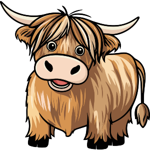 Happy Highland Cow