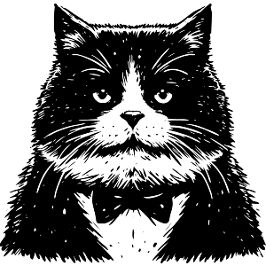 Scruffy Tuxedo Cat
