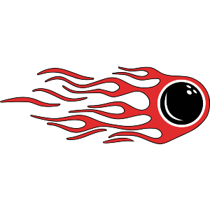 Bowling Ball Red Fire