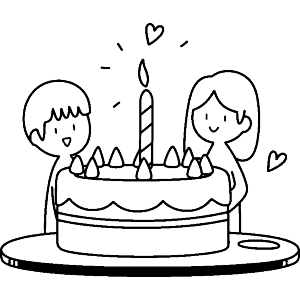 Birthday Cake with Friends