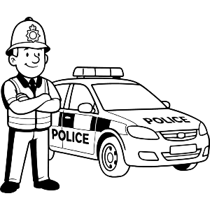 Police Officer & Car