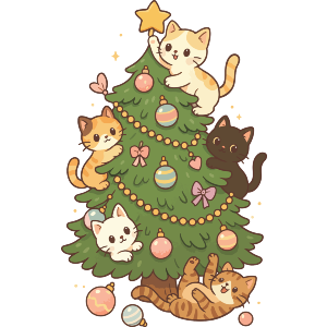 Cat Christmas Tree