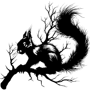 Gothic Squirrel on Branch