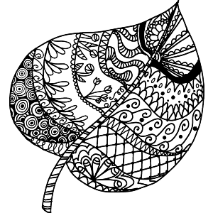 Doodled Leaf