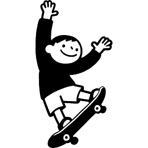 Boy on Skateboard