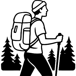 Hiker in Forest
