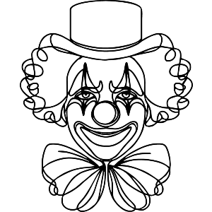 Clown Face Doodle