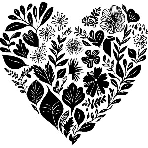 Flower Pattern Heart