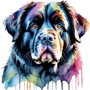 Colourful Newfoundland Dog