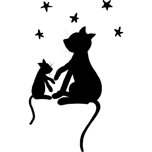 Cats On A Starry Night