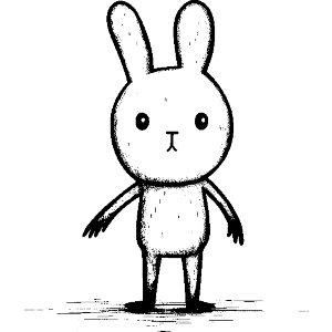 Cute Bunny Standing