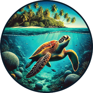 Tropical Island Turtle