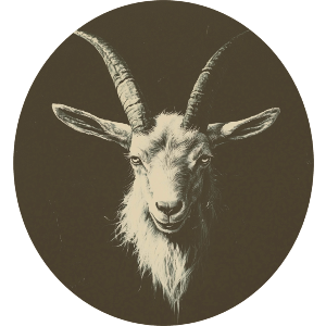 Vintage Goat Portrait