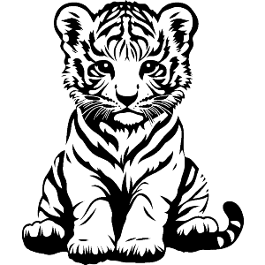 Tiger Cub Sitting