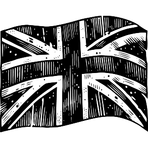 Waving Union Jack Flag