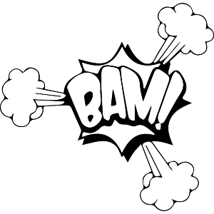 Bam! Comic Style Action Bubble 
