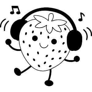 Dancing Strawberry Art